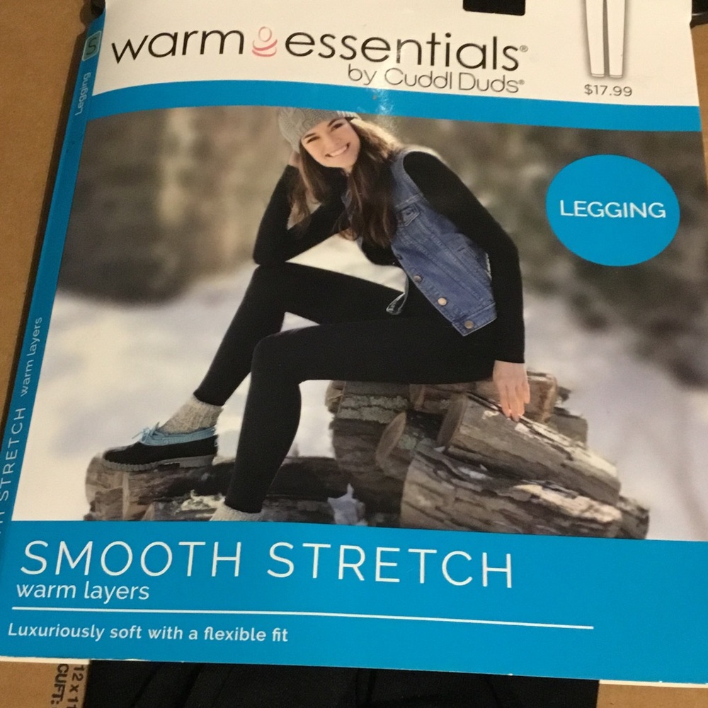 Cuddl Duds Black Smooth Stretch Leggings